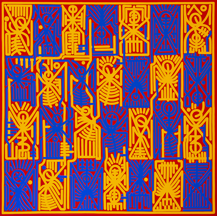 Greek artist, painting, artwork, dimitris ntokos, lives in Athens, signs, symbols, dimitris dokos, urban hieroglyphics, canvas, contemporary art, dialect, modern art