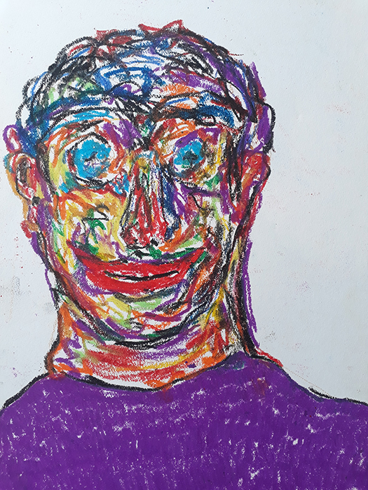 portrait, automatic portrait, paper, pastel, Greek artist, painting, artwork, dimitris ntokos, lives in Athens, scarab, scarabeus, beetle, dimitris dokos, canvas, contemporary art, modern art, art, beetle, optic art, art