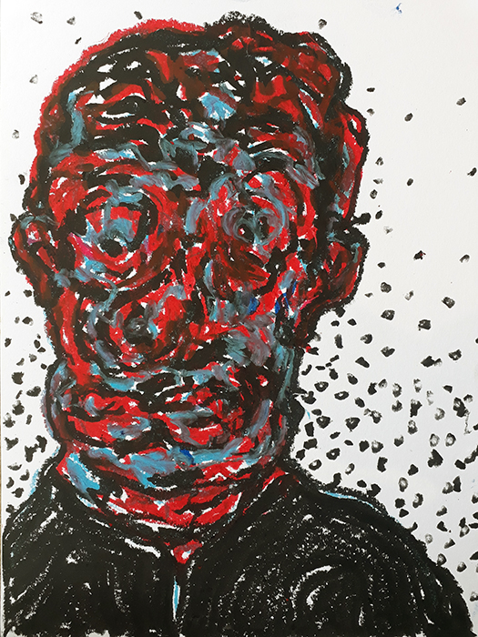 portrait, automatic portrait, paper, pastel, Greek artist, painting, artwork, dimitris ntokos, lives in Athens, scarab, scarabeus, beetle, dimitris dokos, canvas, contemporary art, modern art, art, beetle, optic art, art