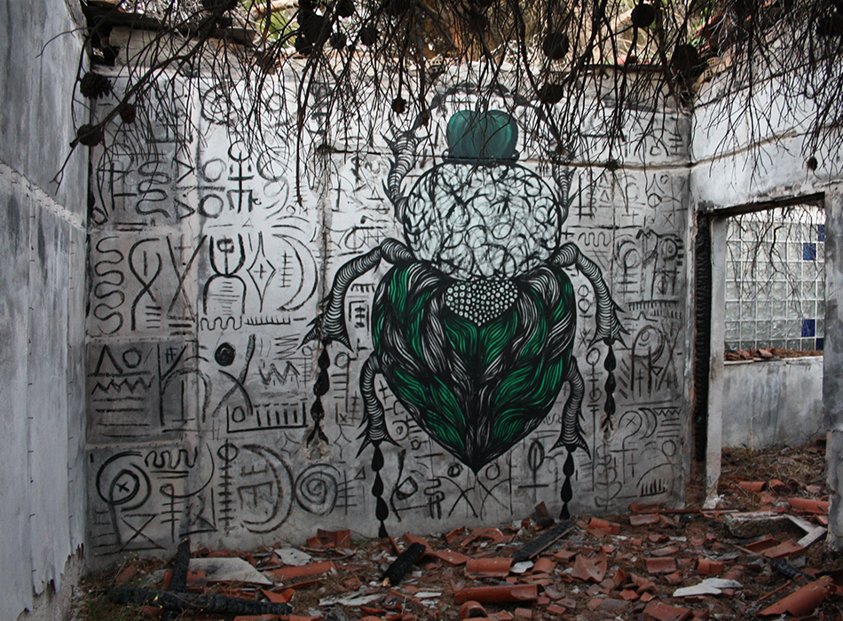 graffiti, street art, athens, urban art, Greek artist, painting, artwork, dimitris ntokos, lives in Athens, scarab, scarabeus, beetle, dimitris dokos, canvas, contemporary art, modern art, art, beetle, optic art, art
