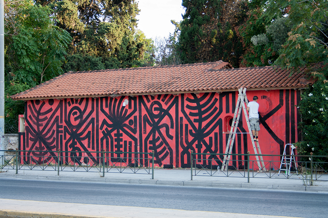 graffiti, street art, athens, urban art, Greek artist, painting, artwork, dimitris ntokos, lives in Athens, scarab, scarabeus, beetle, dimitris dokos, canvas, contemporary art, modern art, art, beetle, optic art, art