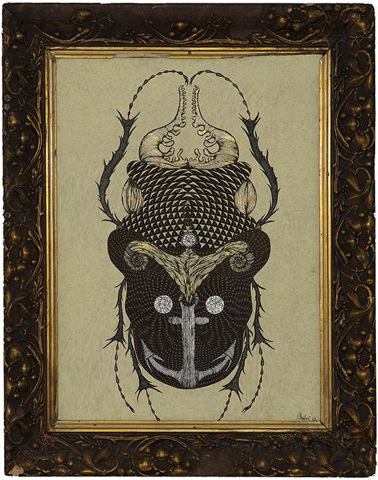 Greek artist, painting, artwork, dimitris ntokos, lives in Athens, scarab, scarabeus, beetle, dimitris dokos, canvas, contemporary art, modern art, art, beetle, optic art, art