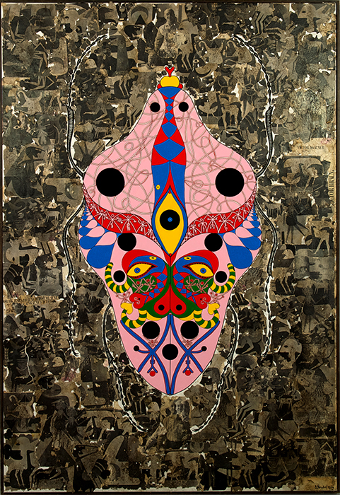 Greek artist, painting, artwork, dimitris ntokos, lives in Athens, scarab, scarabeus, beetle, dimitris dokos, canvas, contemporary art, modern art, art, beetle, optic art, art