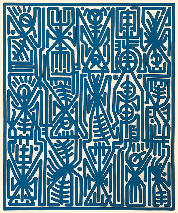 Greek artist, painting, artwork, dimitris ntokos, lives in Athens, signs, symbols, dimitris dokos, urban hieroglyphics, canvas, contemporary art, dialect, modern art