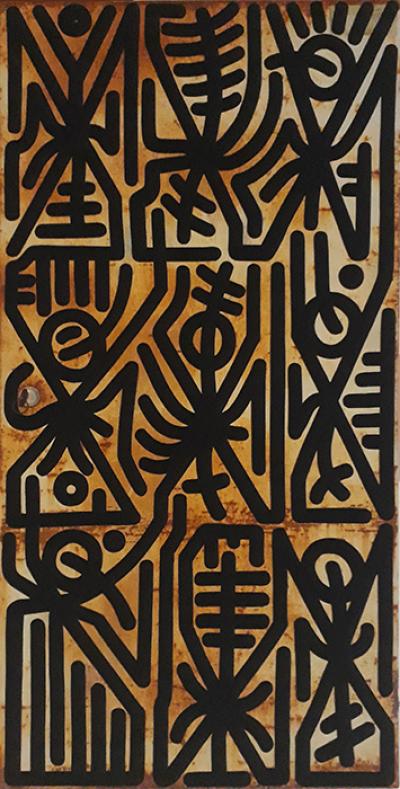 Greek artist, painting, artwork, dimitris ntokos, lives in Athens, signs, symbols, dimitris dokos, urban hieroglyphics, canvas, contemporary art, dialect, modern art