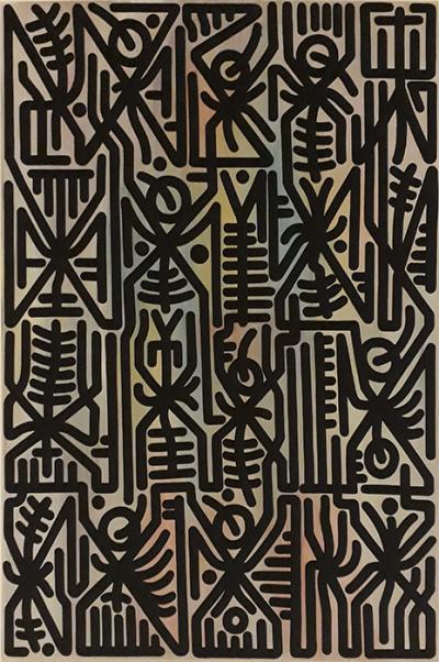 Greek artist, painting, artwork, dimitris ntokos, lives in Athens, signs, symbols, dimitris dokos, urban hieroglyphics, canvas, contemporary art, dialect, modern art, street art, Graffiti art, street art Athens, urban art