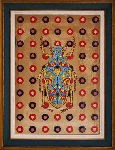 Greek artist, painting, artwork, dimitris ntokos, lives in Athens, scarab, scarabeus, beetle, dimitris dokos, canvas, contemporary art, modern art, art, beetle, optic art, art