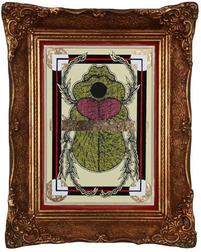 Greek artist, painting, artwork, dimitris ntokos, lives in Athens, scarab, scarabeus, beetle, dimitris dokos, canvas, contemporary art, modern art, art, beetle, optic art, art