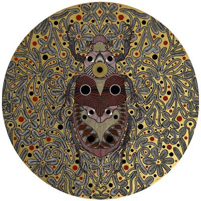 Greek artist, painting, artwork, dimitris ntokos, lives in Athens, scarab, scarabeus, beetle, dimitris dokos, canvas, contemporary art, modern art, art, beetle, optic art, art