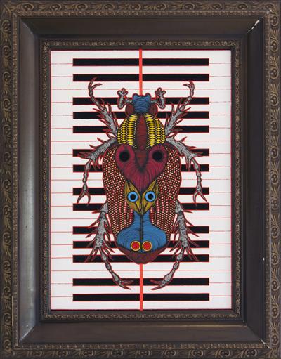 Greek artist, painting, artwork, dimitris ntokos, lives in Athens, scarab, scarabeus, beetle, dimitris dokos, canvas, contemporary art, modern art, art, beetle, optic art, art