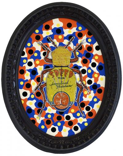 Greek artist, painting, artwork, dimitris ntokos, lives in Athens, scarab, scarabeus, beetle, dimitris dokos, canvas, contemporary art, modern art, art, beetle, optic art, art