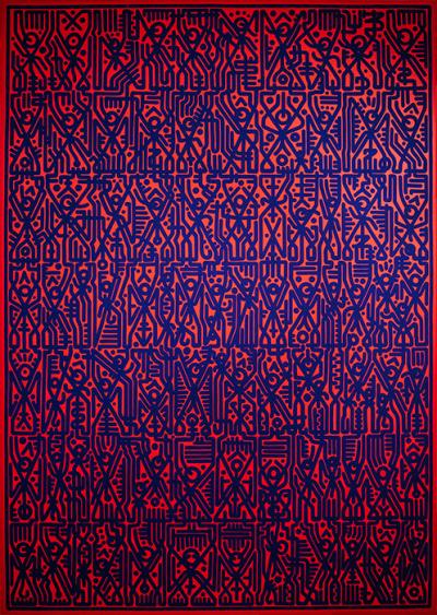 Greek artist, painting, artwork, dimitris ntokos, lives in Athens, signs, symbols, dimitris dokos, urban hieroglyphics, canvas, contemporary art, dialect, modern art, street art, Graffiti art, street art Athens, urban art