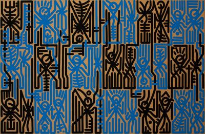 Greek artist, painting, artwork, dimitris ntokos, lives in Athens, signs, symbols, dimitris dokos, urban hieroglyphics, canvas, contemporary art, dialect, modern art, street art, Graffiti art, street art Athens, urban art
