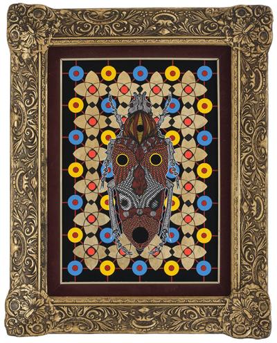 Greek artist, painting, artwork, dimitris ntokos, lives in Athens, scarab, scarabeus, beetle, dimitris dokos, canvas, contemporary art, modern art, art, beetle, optic art, art