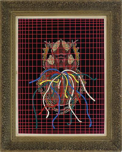 Greek artist, painting, artwork, dimitris ntokos, lives in Athens, scarab, scarabeus, beetle, dimitris dokos, canvas, contemporary art, modern art, art, beetle, optic art, art
