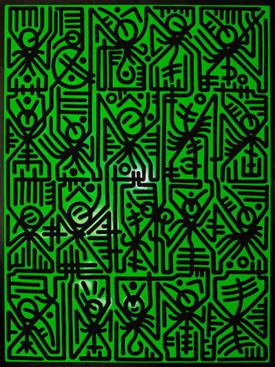 Greek artist, painting, artwork, dimitris ntokos, lives in Athens, signs, symbols, dimitris dokos, urban hieroglyphics, canvas, contemporary art, dialect, modern art, street art, Graffiti art, street art Athens, urban art