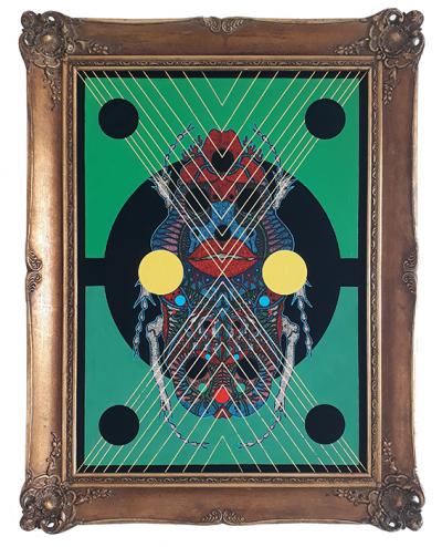 Greek artist, painting, artwork, dimitris ntokos, lives in Athens, scarab, scarabeus, beetle, dimitris dokos, canvas, contemporary art, modern art, art, beetle, optic art, art