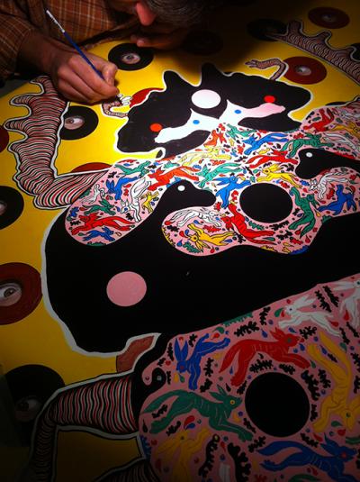 Greek artist, painting, artwork, dimitris ntokos, lives in Athens, scarab, scarabeus, beetle, dimitris dokos, canvas, contemporary art, modern art, art, beetle, optic art, art