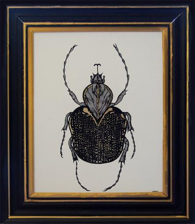 Greek artist, painting, artwork, dimitris ntokos, lives in Athens, scarab, scarabeus, beetle, dimitris dokos, canvas, contemporary art, modern art, art, beetle, optic art, art